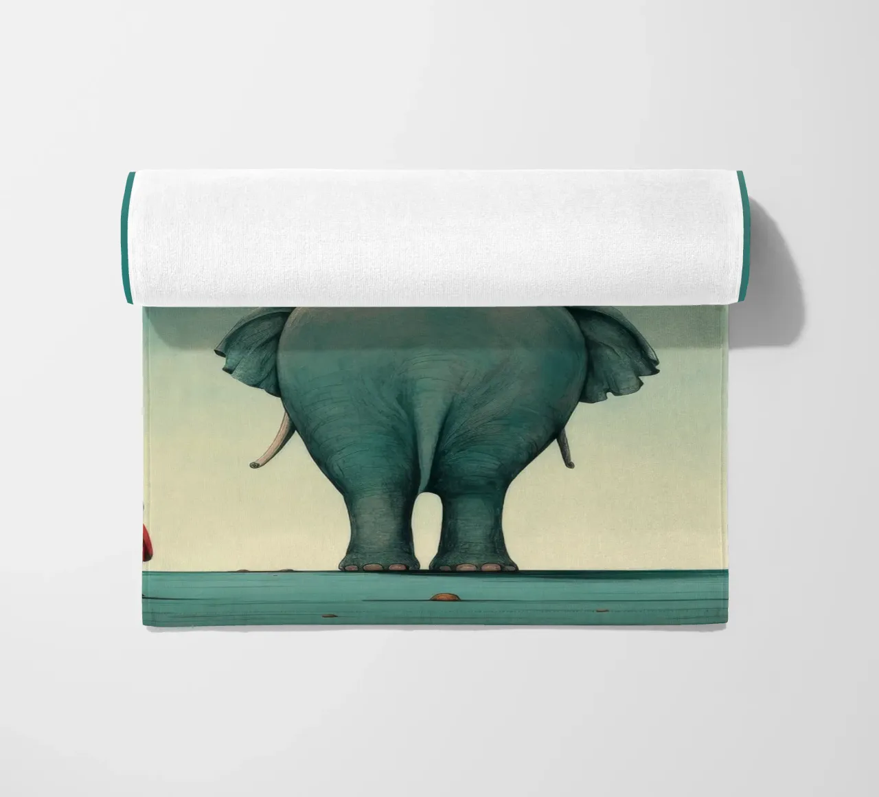 Elefante minimale 4 telo mare da Minimal Animal Art