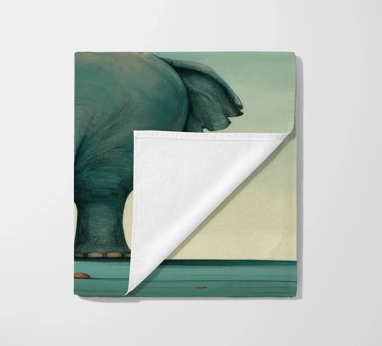 Elefante minimale 4 telo mare da Minimal Animal Art