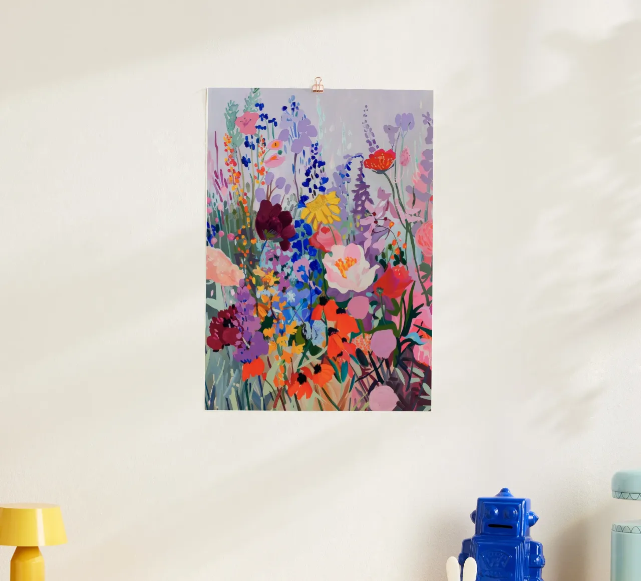 Poster floreale, stampa botanica, fiori selvatici, arte murale pastello poster da Boheme