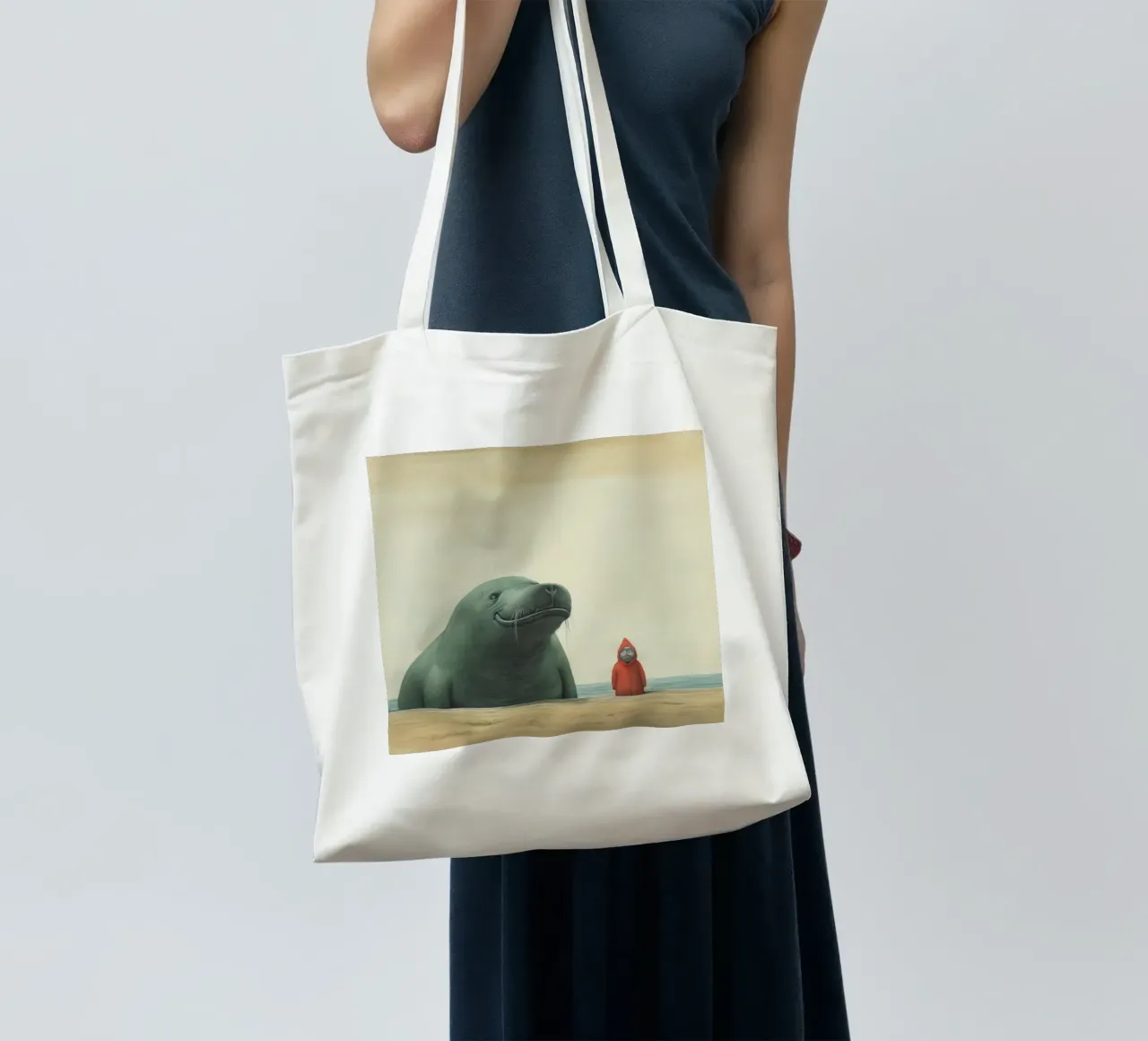 Sigillo Elefante Minimo 2 borsa in juta da Minimal Animal Art