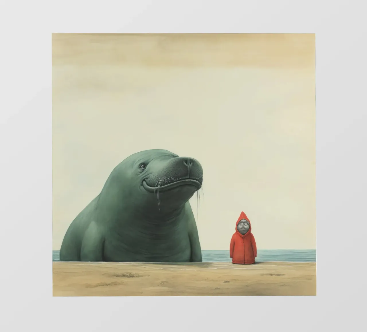 Sigillo Elefante Minimo 2 pellicola backlit da Minimal Animal Art