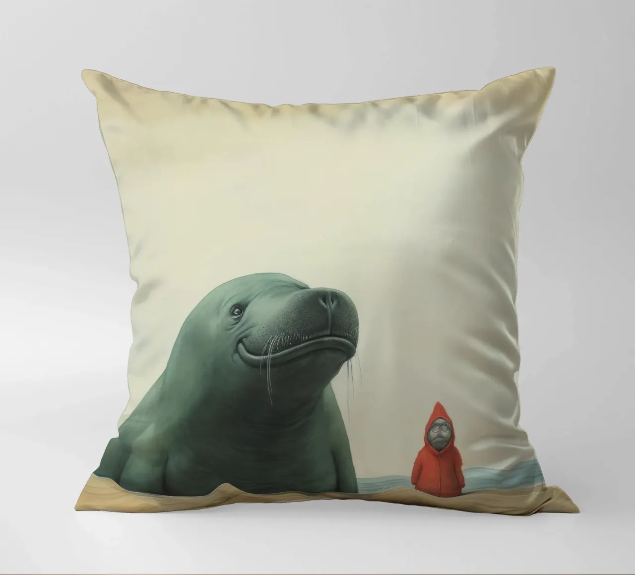 Sigillo Elefante Minimo 2 cuscino da Minimal Animal Art
