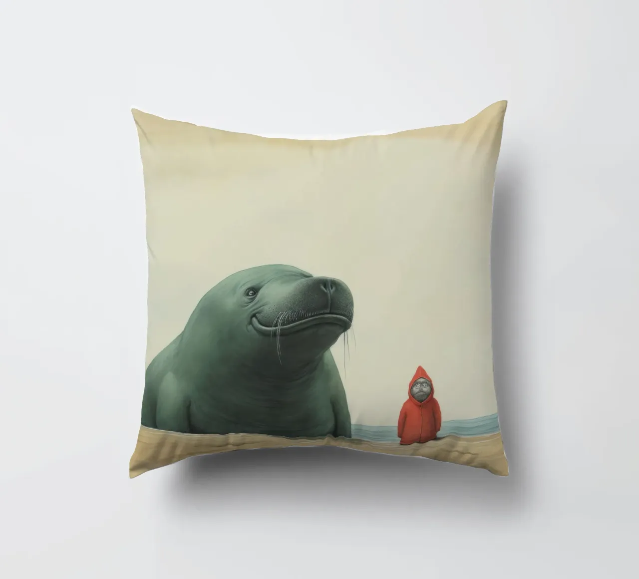 Sigillo Elefante Minimo 2 cuscino da Minimal Animal Art