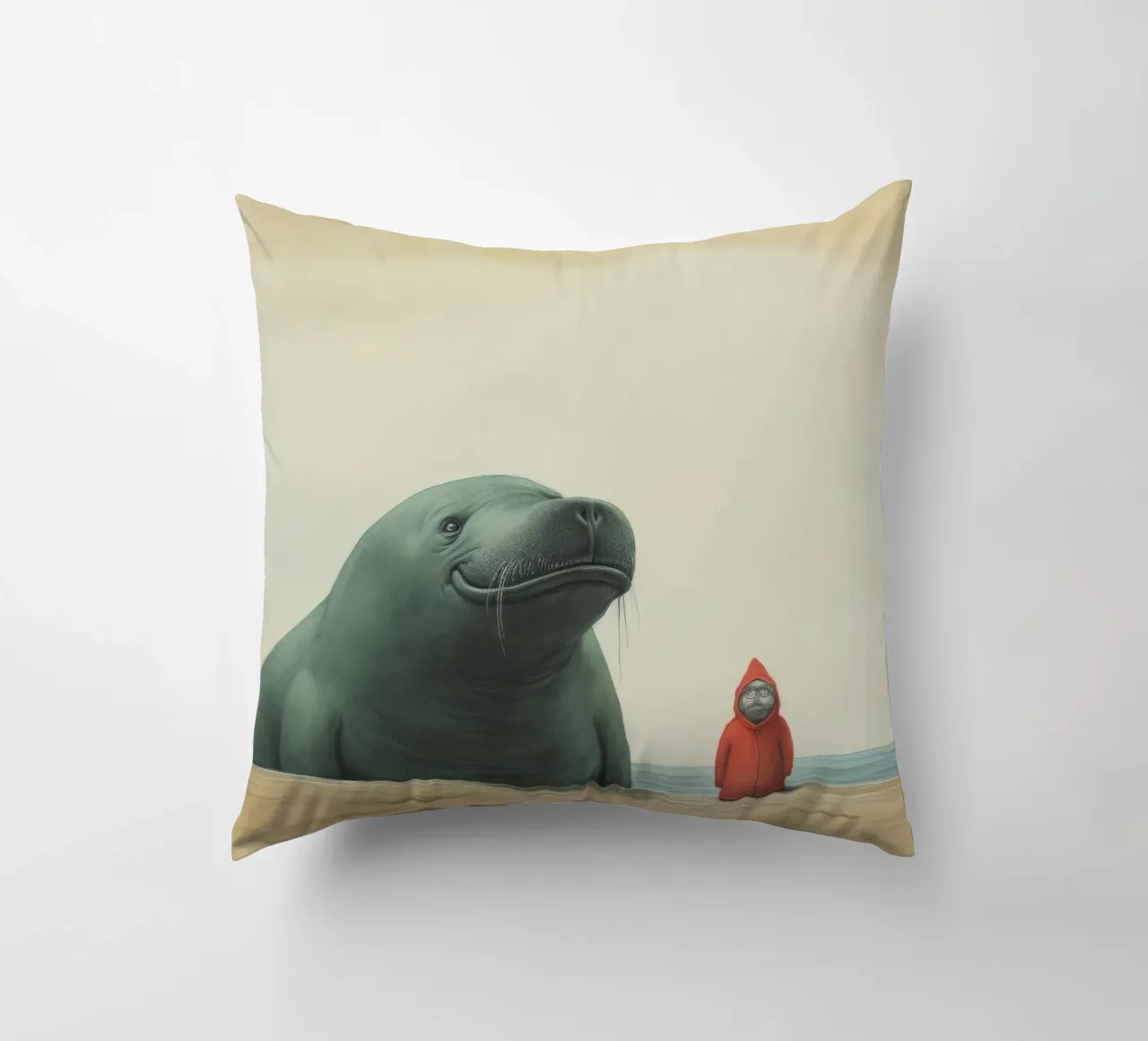 Sigillo Elefante Minimo 2 cuscino da Minimal Animal Art