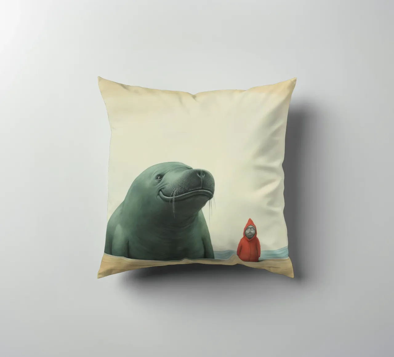 Sigillo Elefante Minimo 2 cuscino da Minimal Animal Art