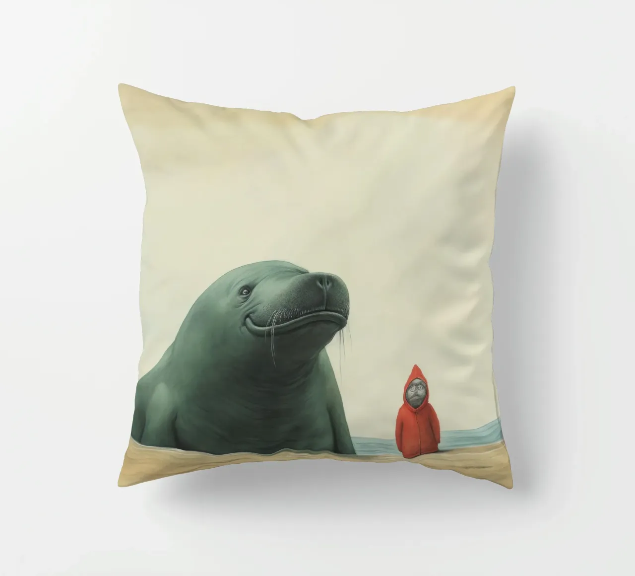 Sigillo Elefante Minimo 2 cuscino da Minimal Animal Art