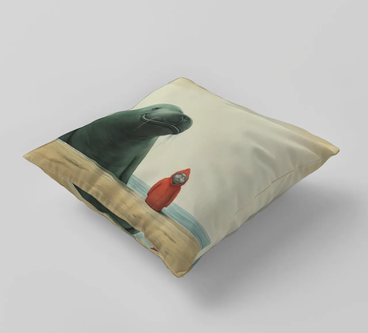 Sigillo Elefante Minimo 2 cuscino da Minimal Animal Art