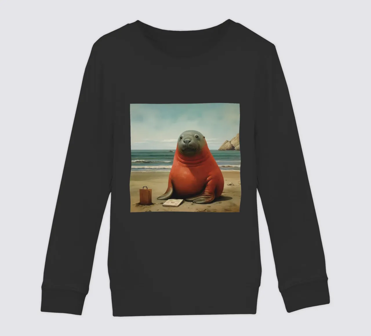 Sigillo Elefante Minimo 1 felpa bambino da Minimal Animal Art