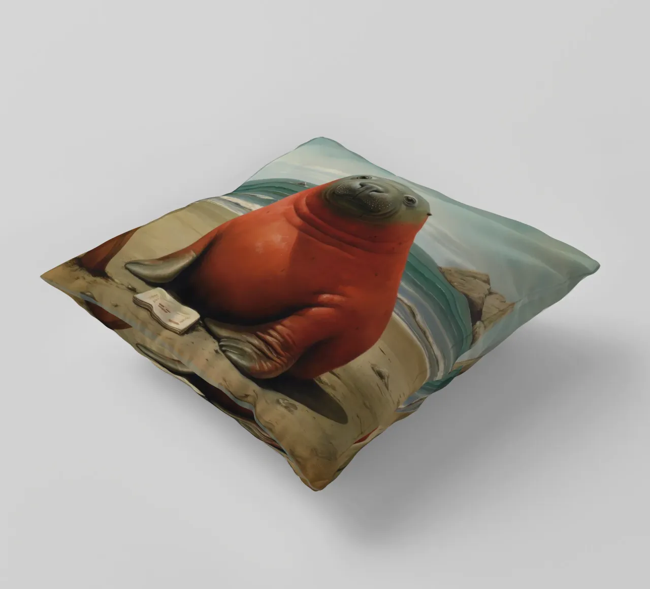 Sigillo Elefante Minimo 1 cuscino da Minimal Animal Art