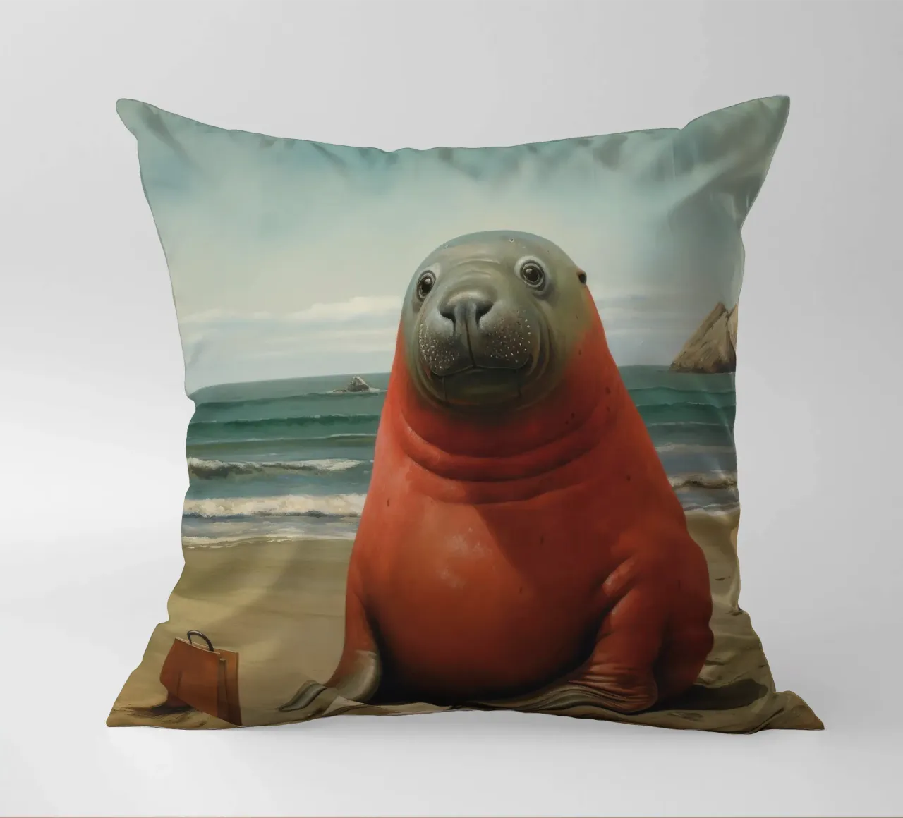 Sigillo Elefante Minimo 1 cuscino da Minimal Animal Art