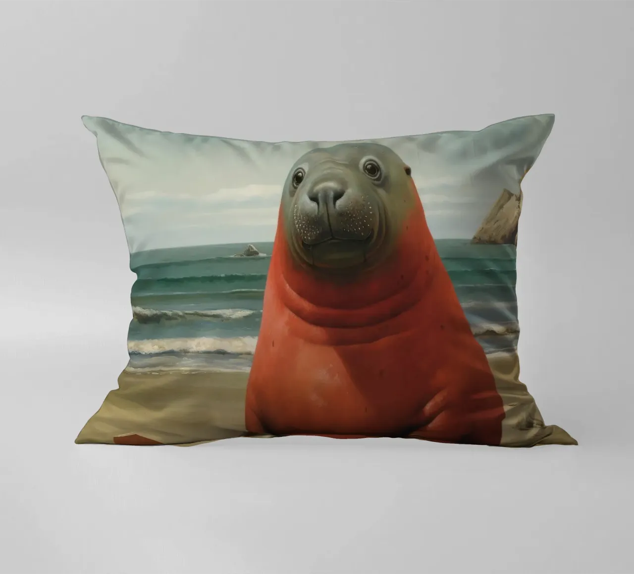 Sigillo Elefante Minimo 1 cuscino da Minimal Animal Art