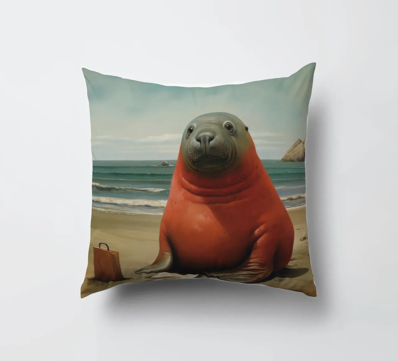 Sigillo Elefante Minimo 1 cuscino da Minimal Animal Art