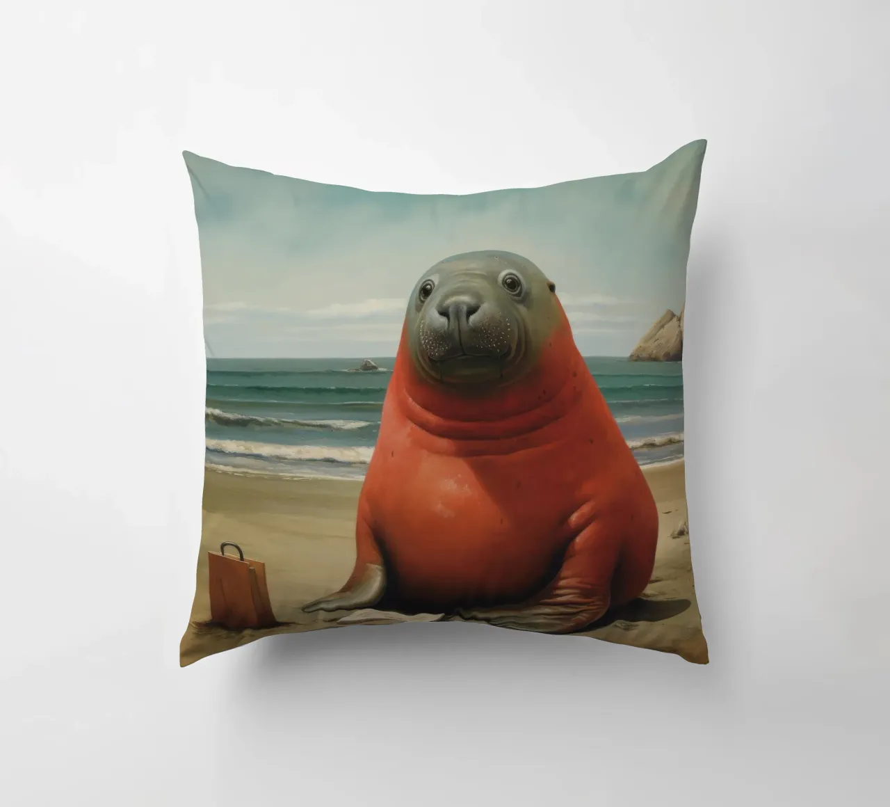 Sigillo Elefante Minimo 1 cuscino da Minimal Animal Art