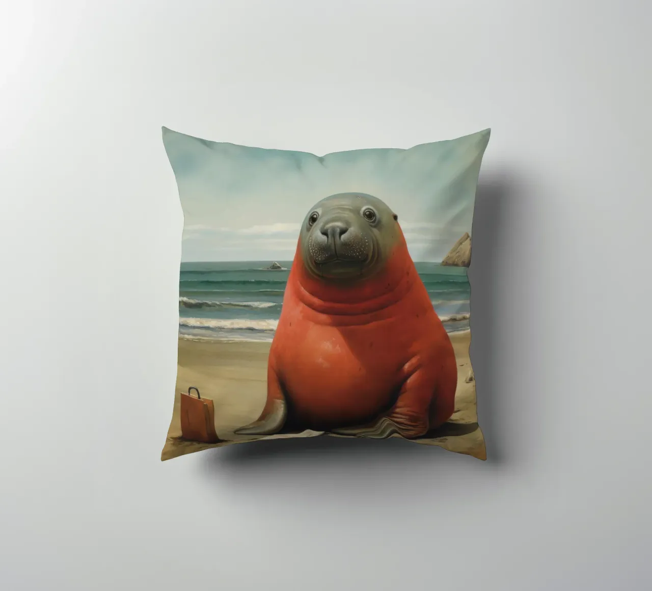 Sigillo Elefante Minimo 1 cuscino da Minimal Animal Art