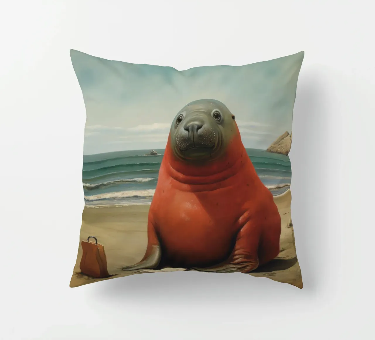 Sigillo Elefante Minimo 1 cuscino da Minimal Animal Art