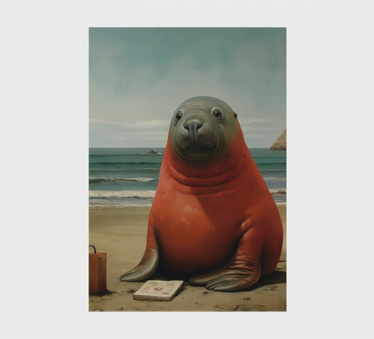 Minimal Elephant Seal 1 notebook by Minimal Animal Art