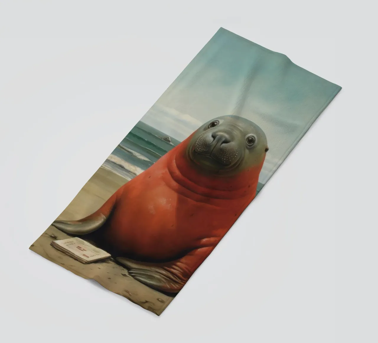 Sigillo Elefante Minimo 1 telo mare da Minimal Animal Art