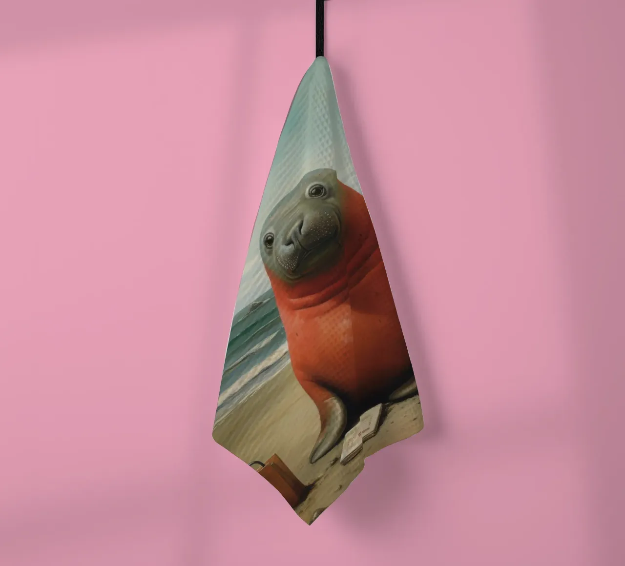 Sigillo Elefante Minimo 1 canovaccio da cucina da Minimal Animal Art