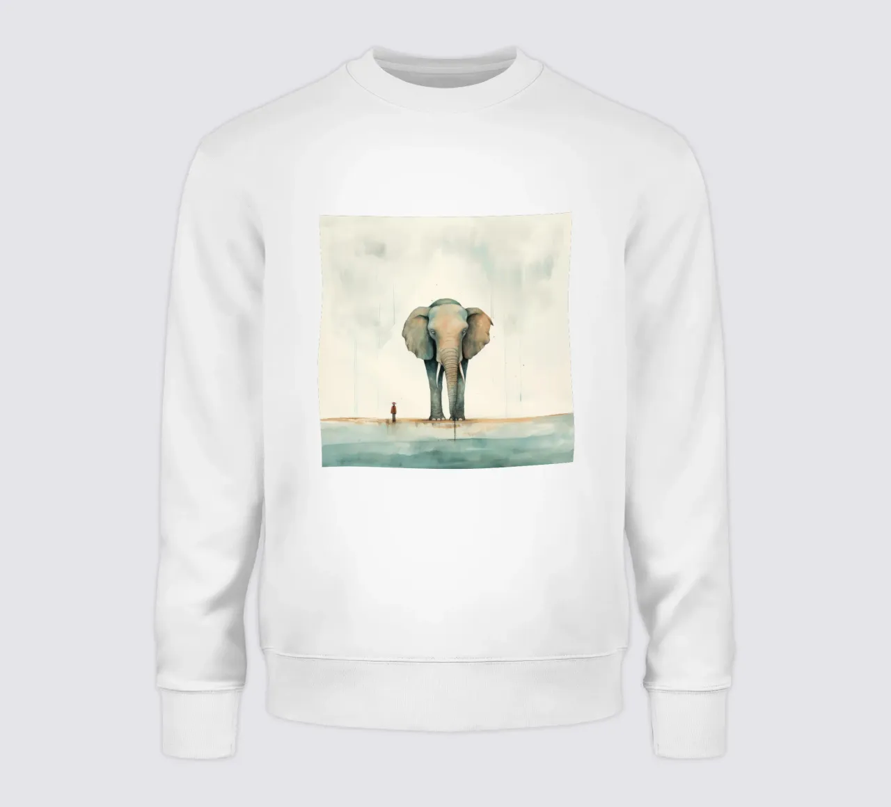 Elefante minimo 1 felpa da Minimal Animal Art