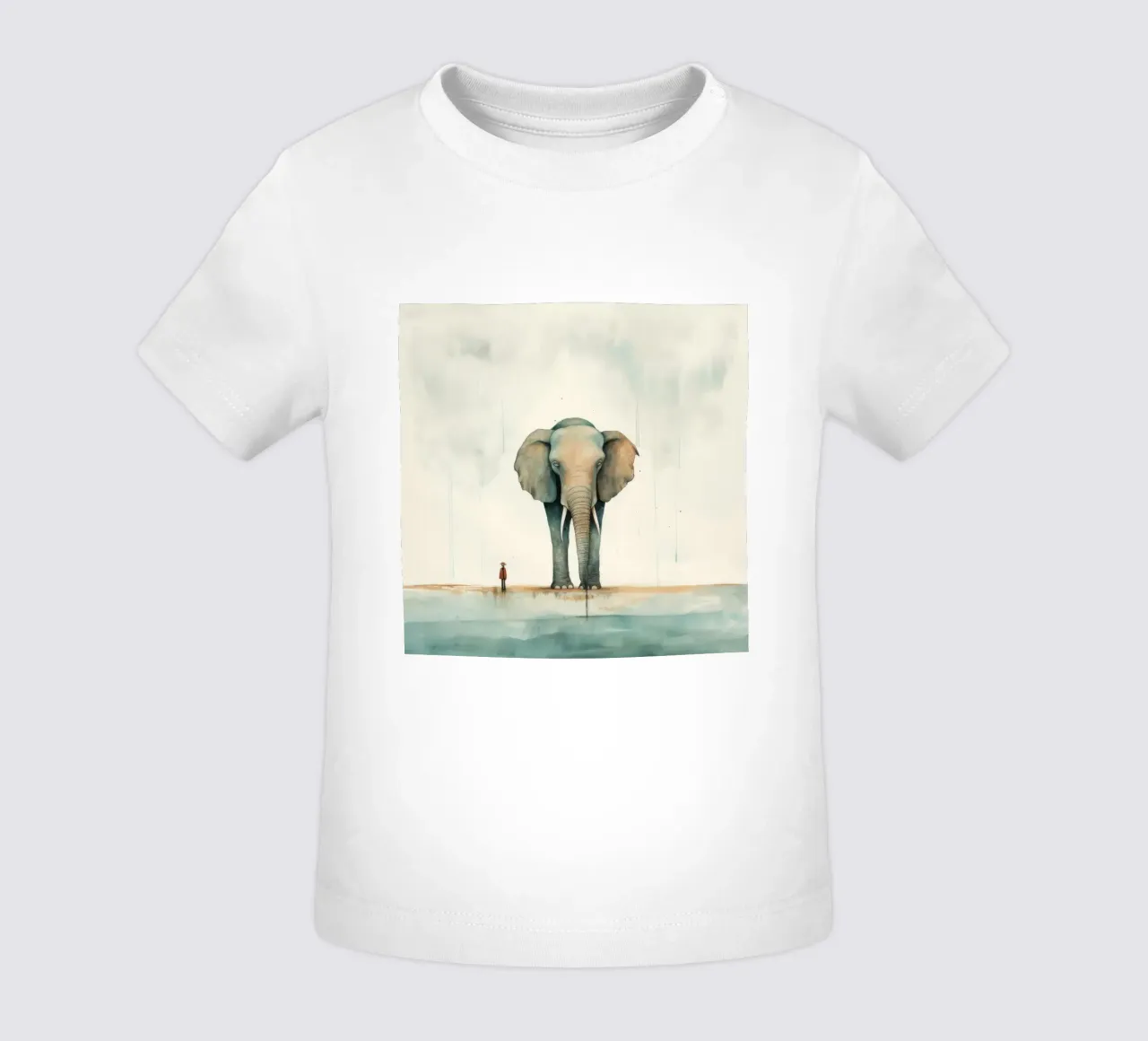 Elefante minimo 1 maglietta neonato da Minimal Animal Art