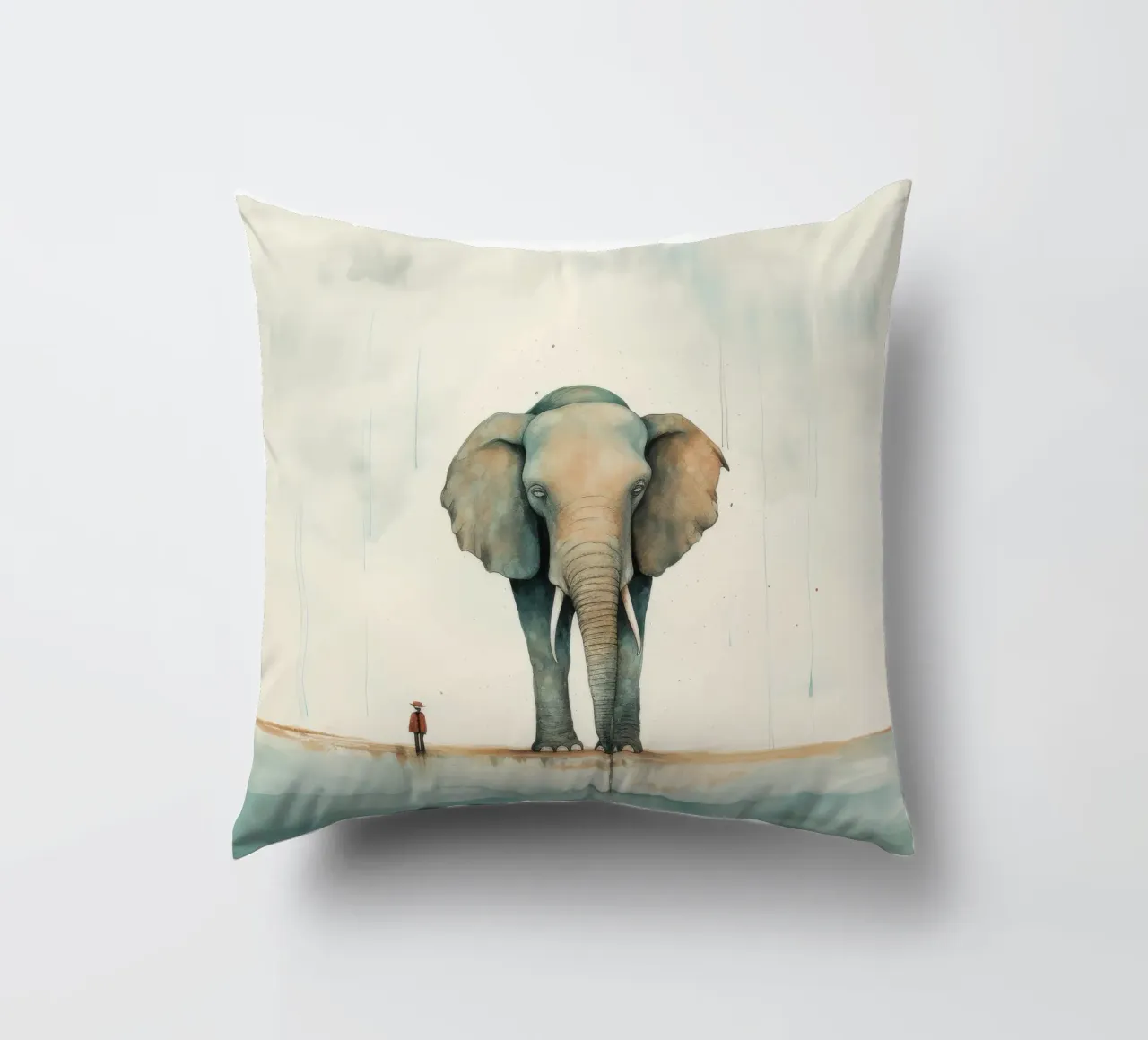 Elefante minimo 1 cuscino da Minimal Animal Art