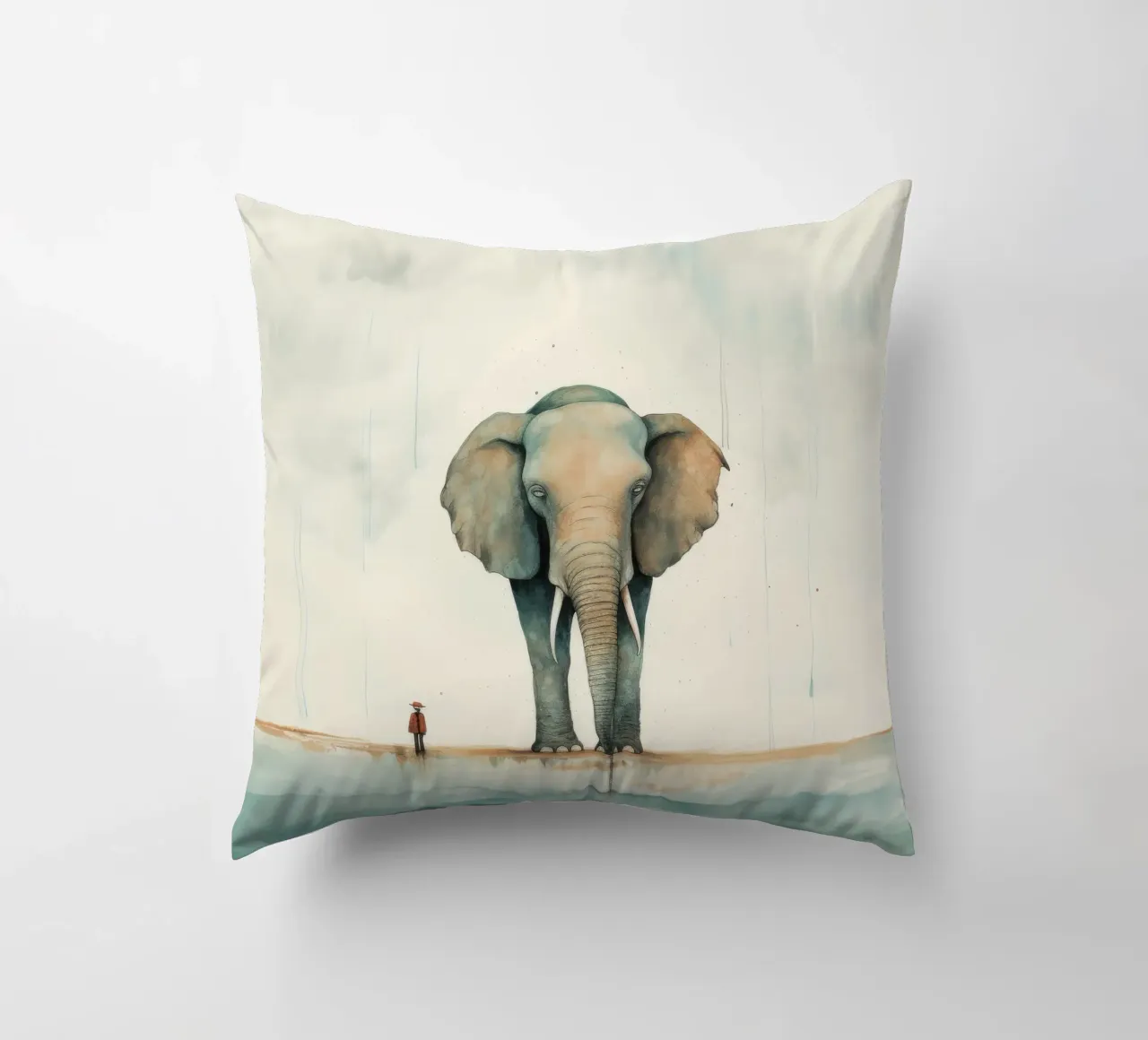 Elefante minimo 1 cuscino da Minimal Animal Art