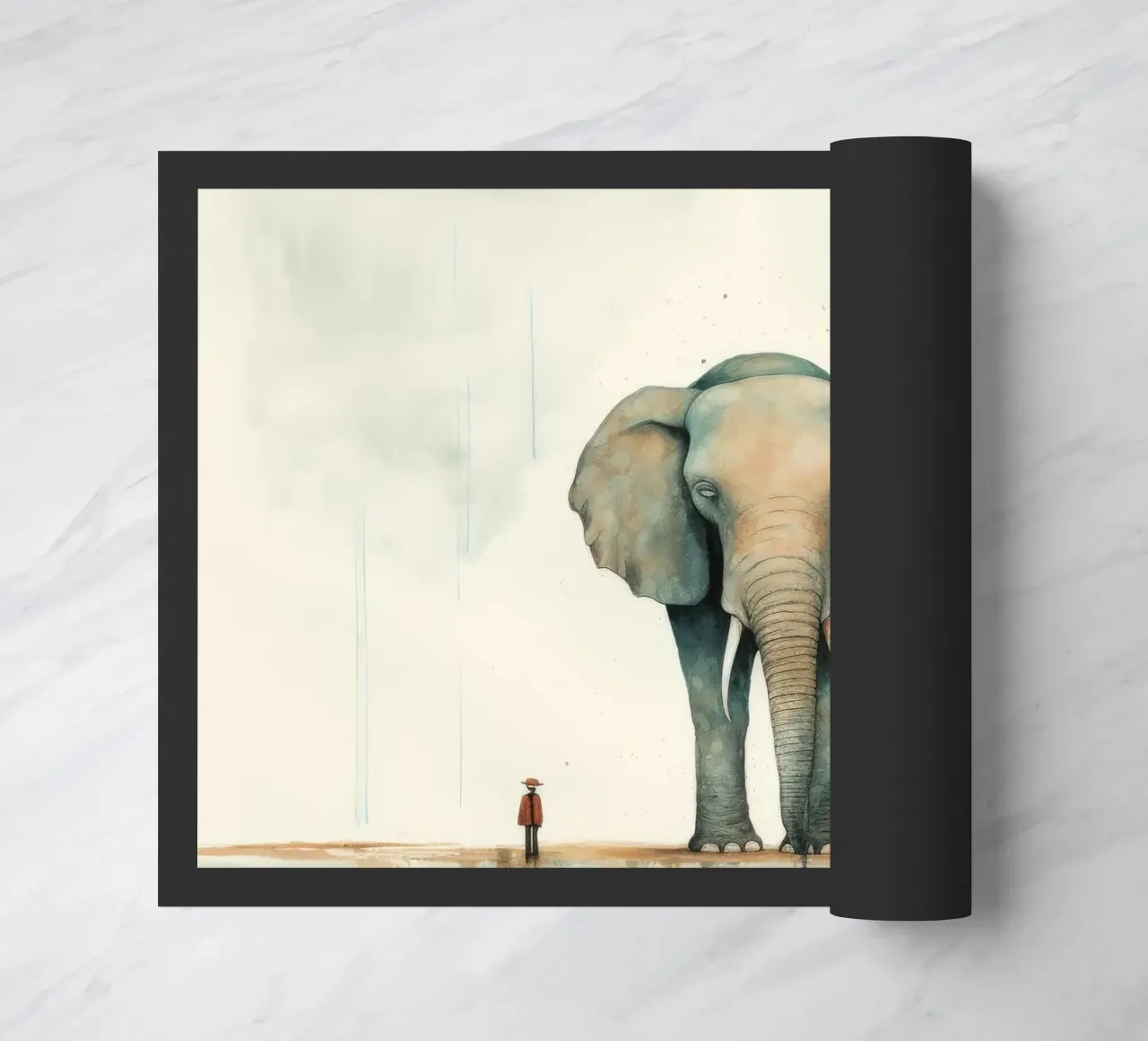 Elefante minimo 1 zerbino da Minimal Animal Art