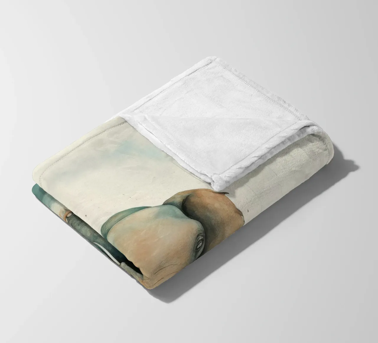 Elefante minimo 1 coperta in pile da Minimal Animal Art