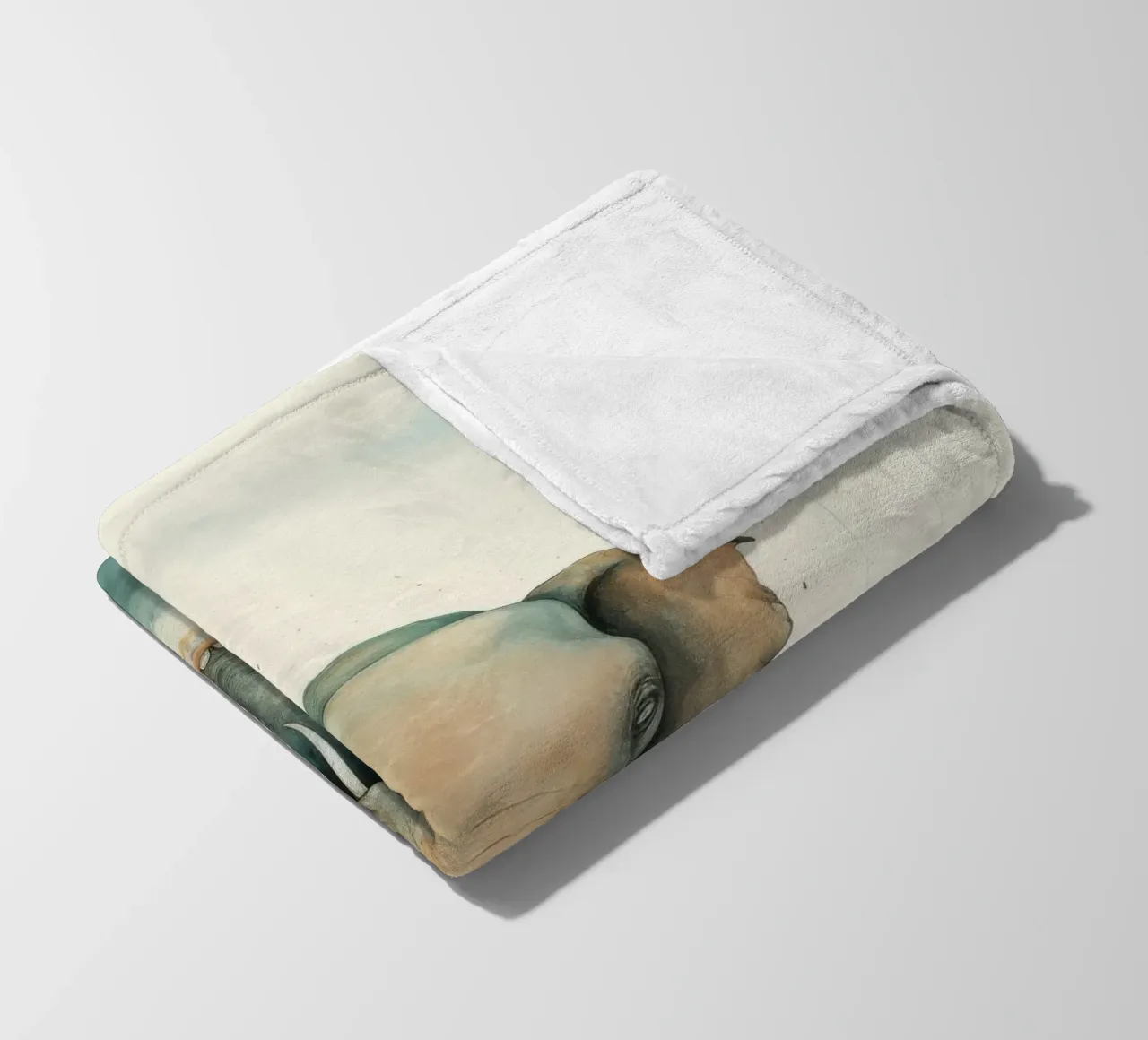Elefante minimo 1 coperta in pile da Minimal Animal Art