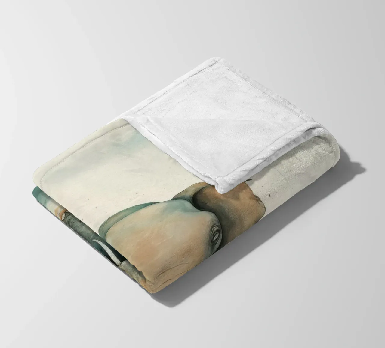 Elefante minimo 1 coperta in pile da Minimal Animal Art