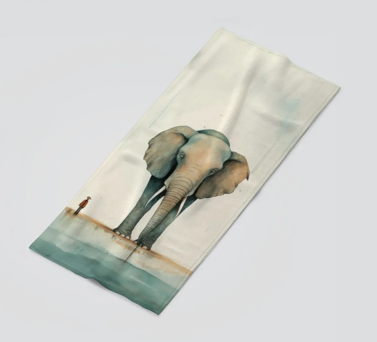 Elefante minimo 1 telo mare da Minimal Animal Art