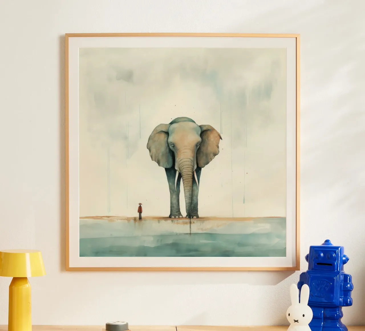 Elefante minimo 1 carta hahnemühle da Minimal Animal Art