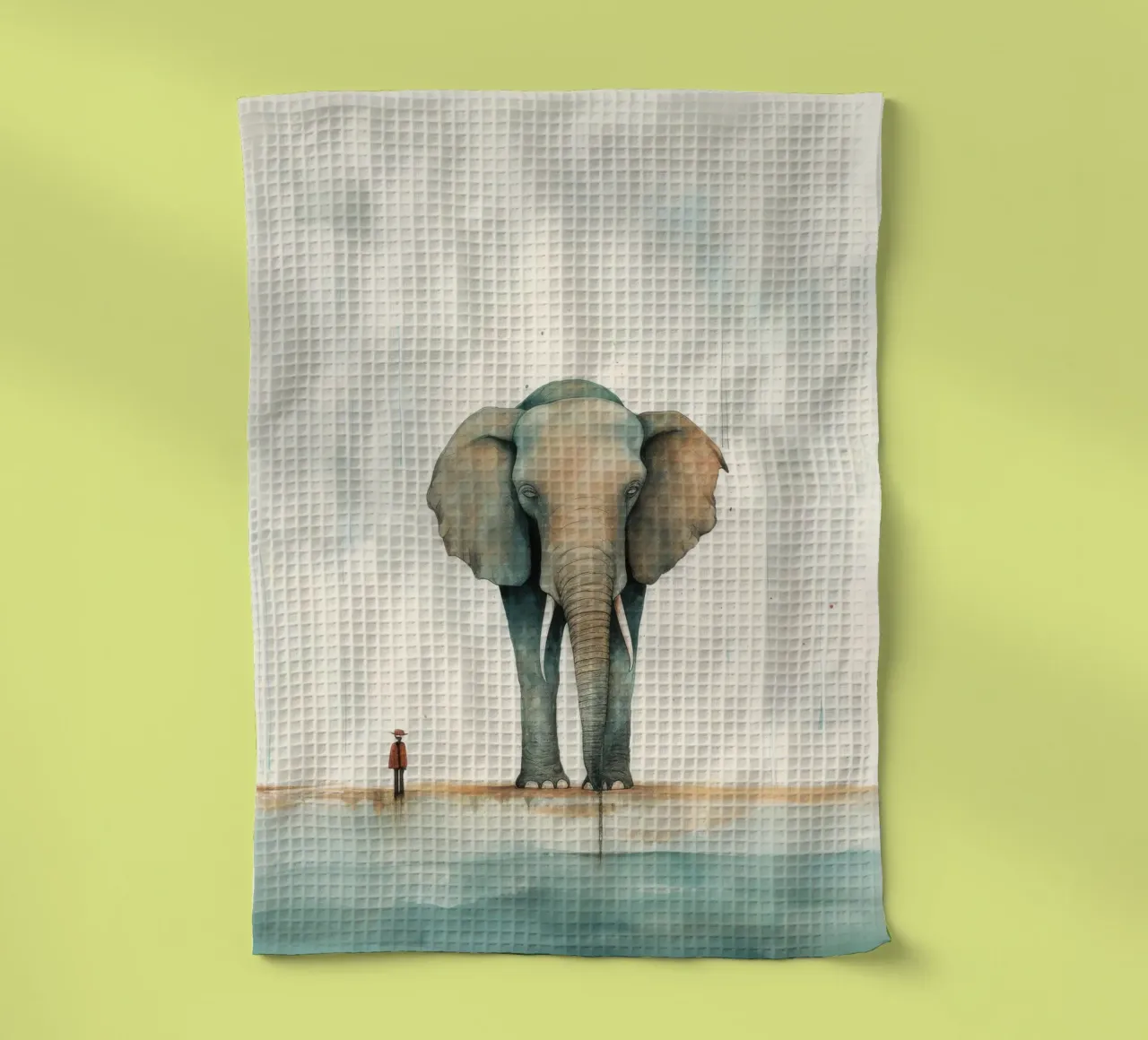 Éléphant minimal 1 torchon de Minimal Animal Art