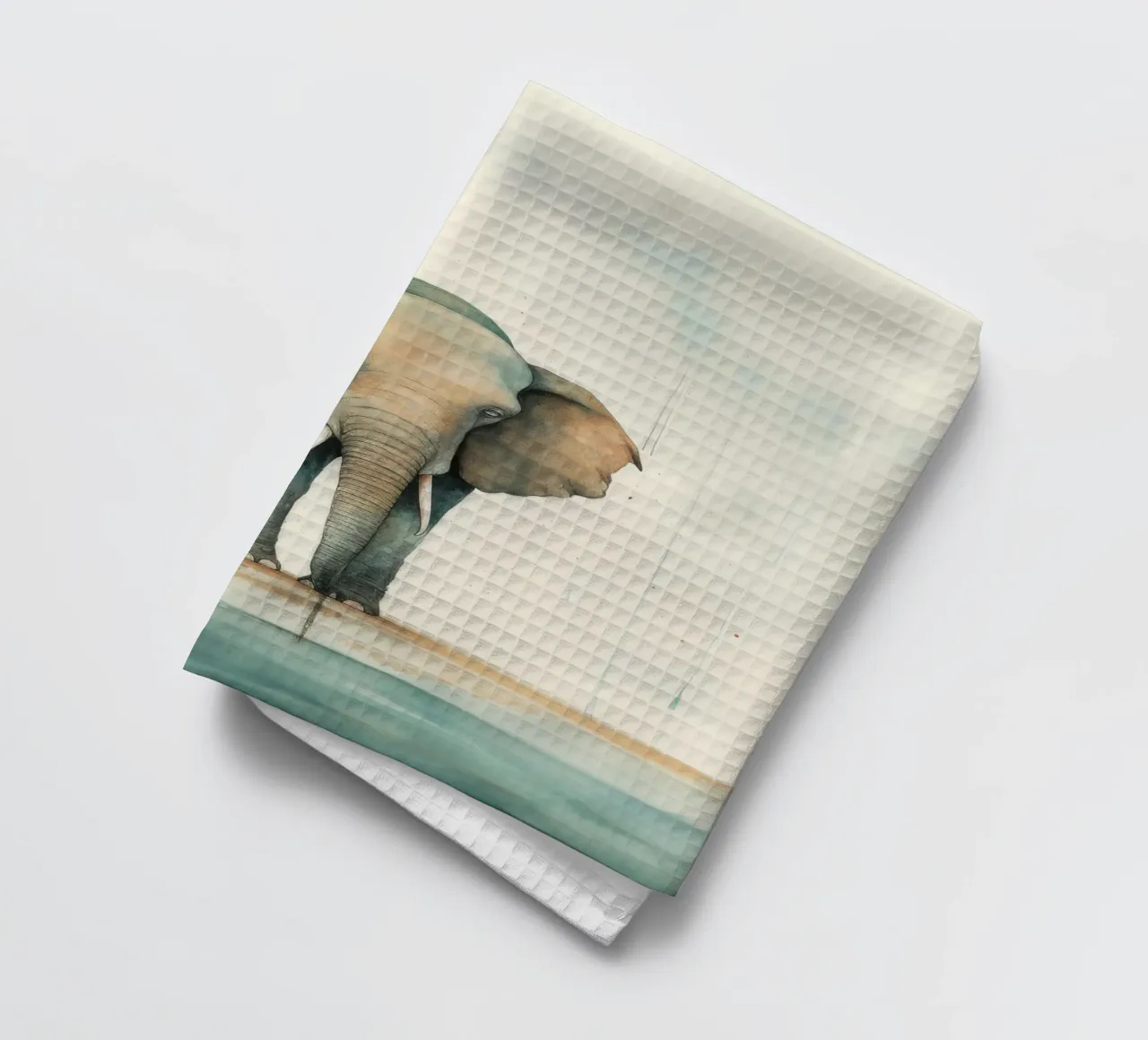 Éléphant minimal 1 torchon de Minimal Animal Art