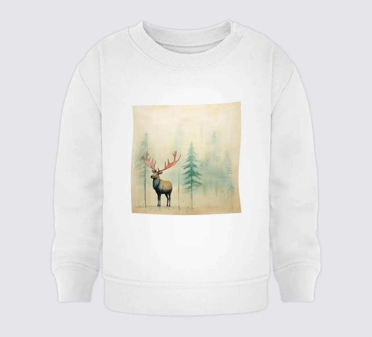Alce Minimo 2 felpa neonato da Minimal Animal Art