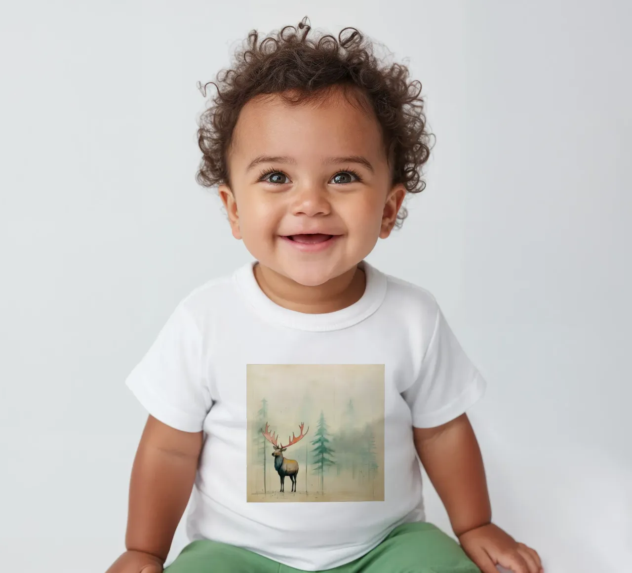 Alce Minimo 2 maglietta neonato da Minimal Animal Art