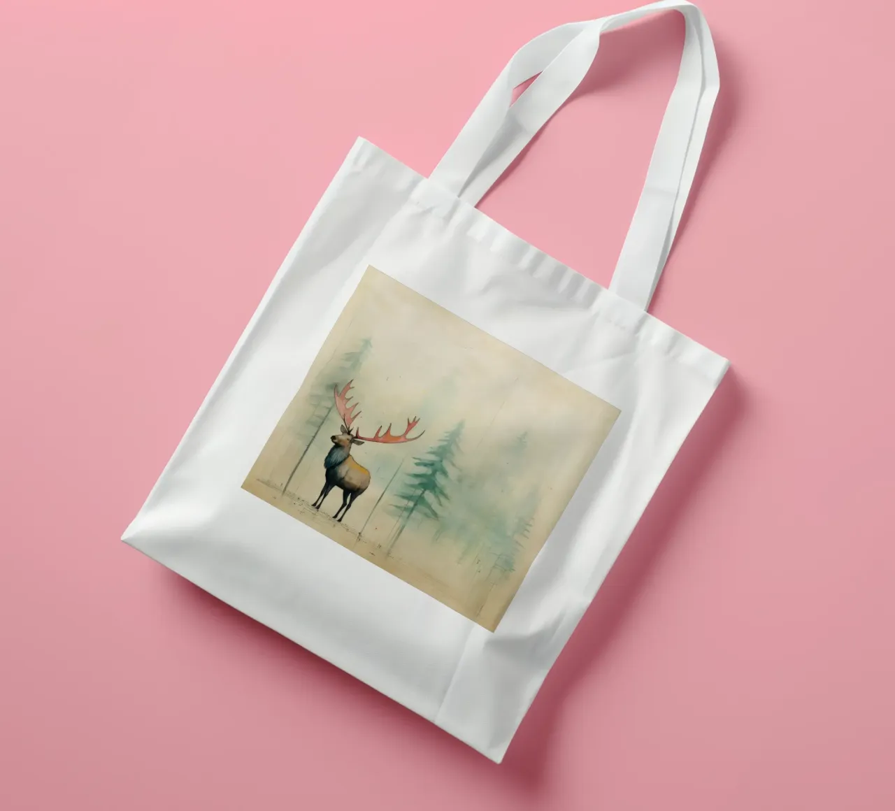 Alce Minimo 2 borsa in juta da Minimal Animal Art
