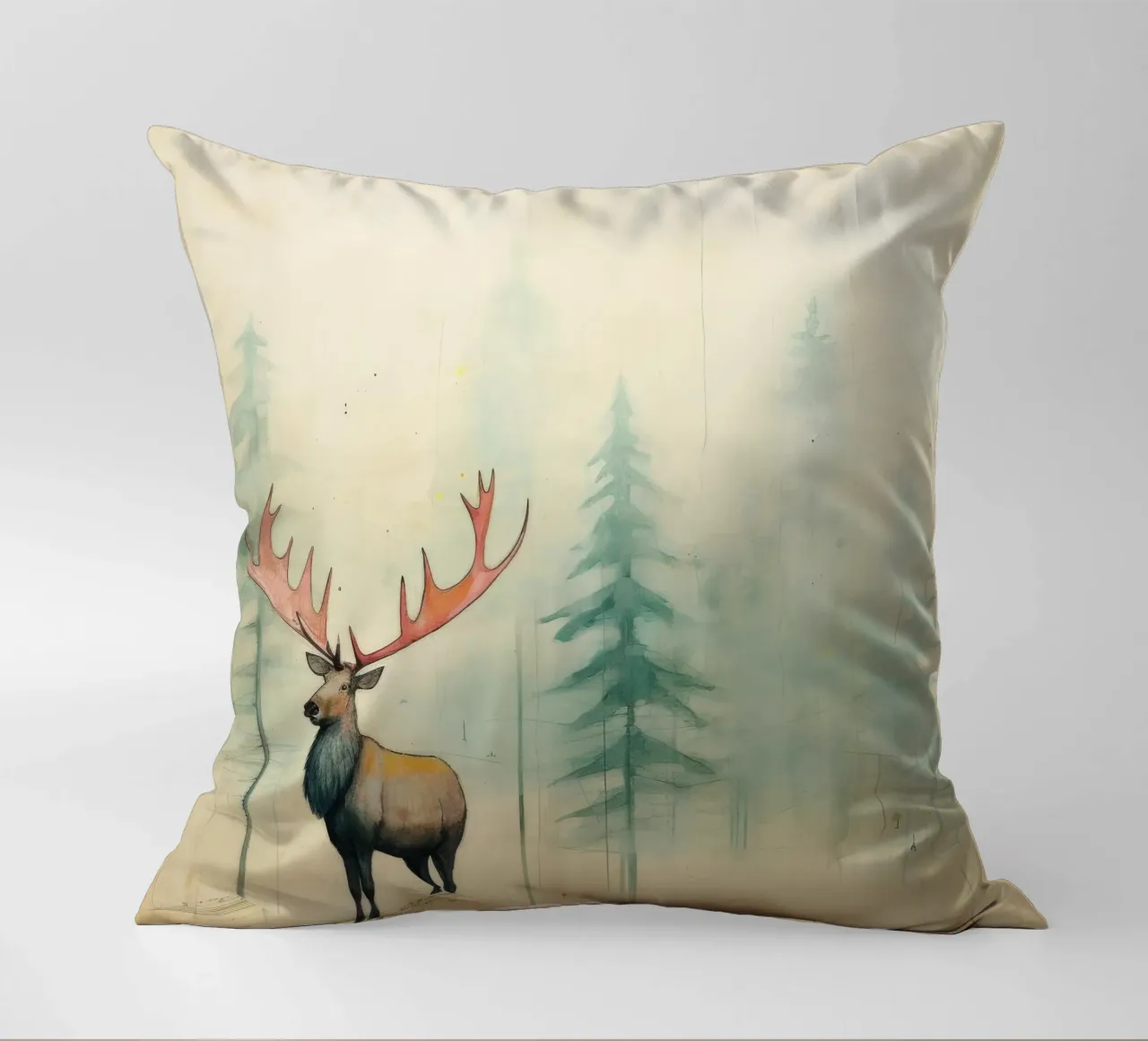 Alce Minimo 2 cuscino da Minimal Animal Art