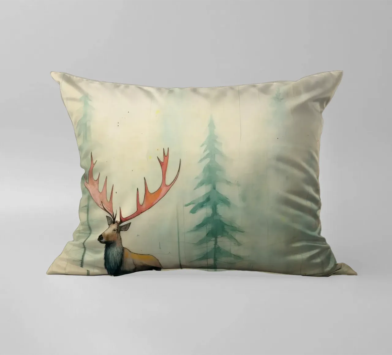 Alce Minimo 2 cuscino da Minimal Animal Art