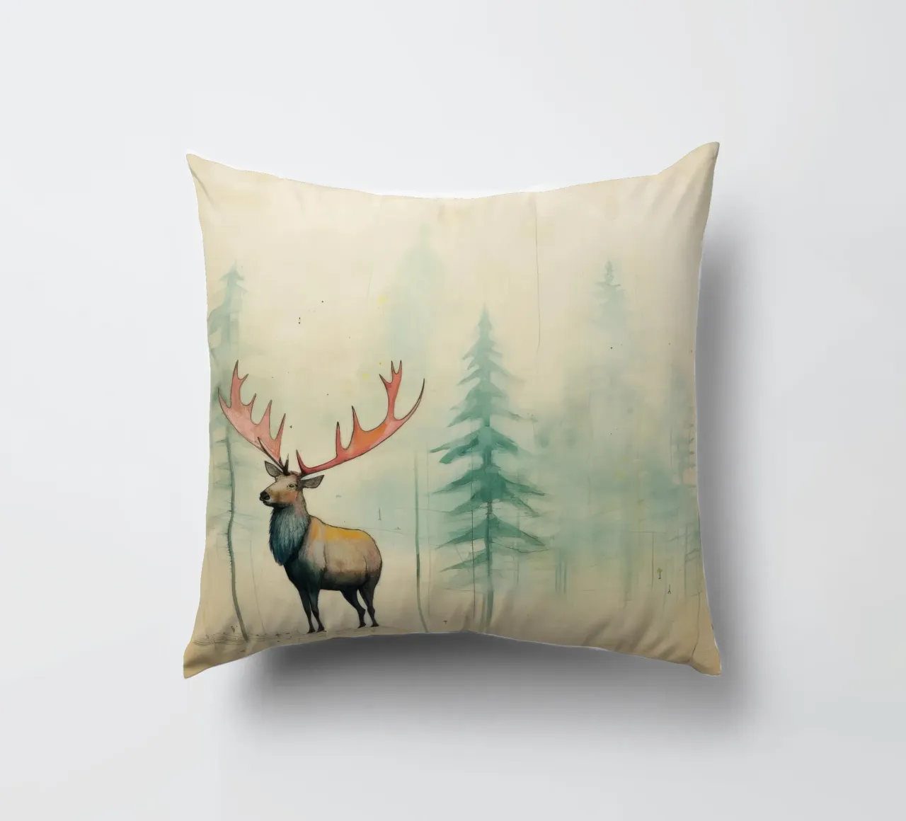 Alce Minimo 2 cuscino da Minimal Animal Art