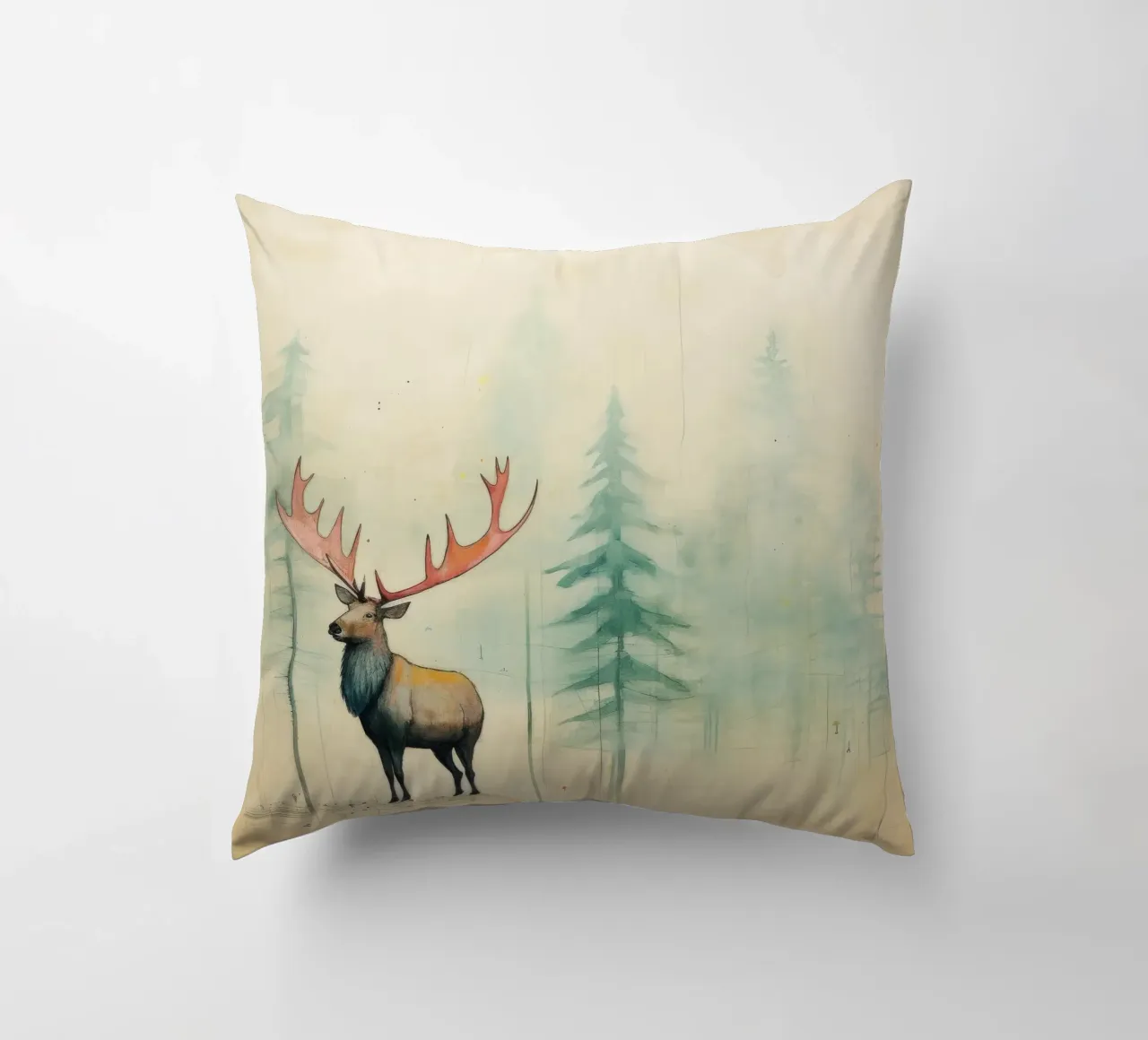 Alce Minimo 2 cuscino da Minimal Animal Art