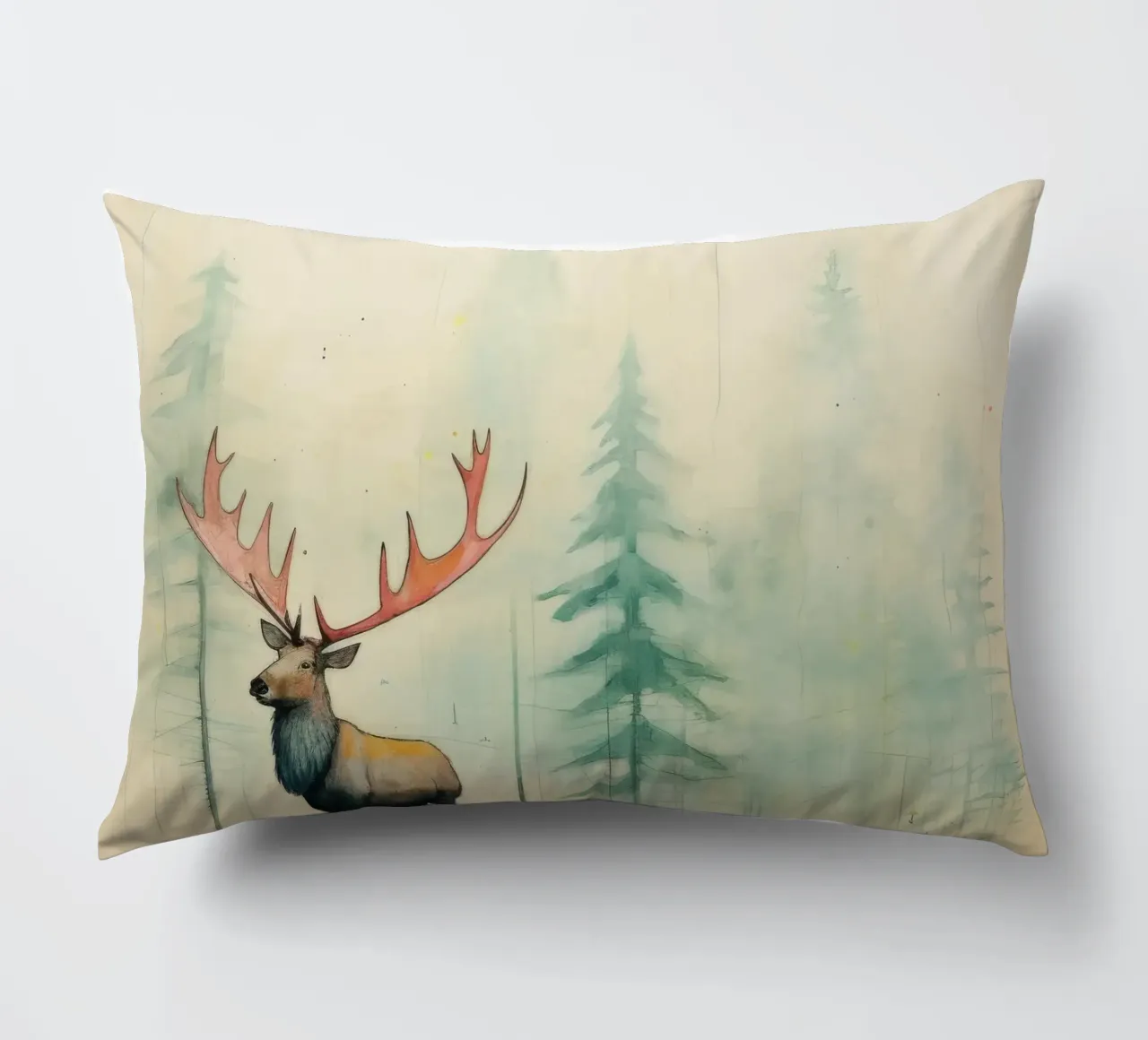 Alce Minimo 2 cuscino da Minimal Animal Art