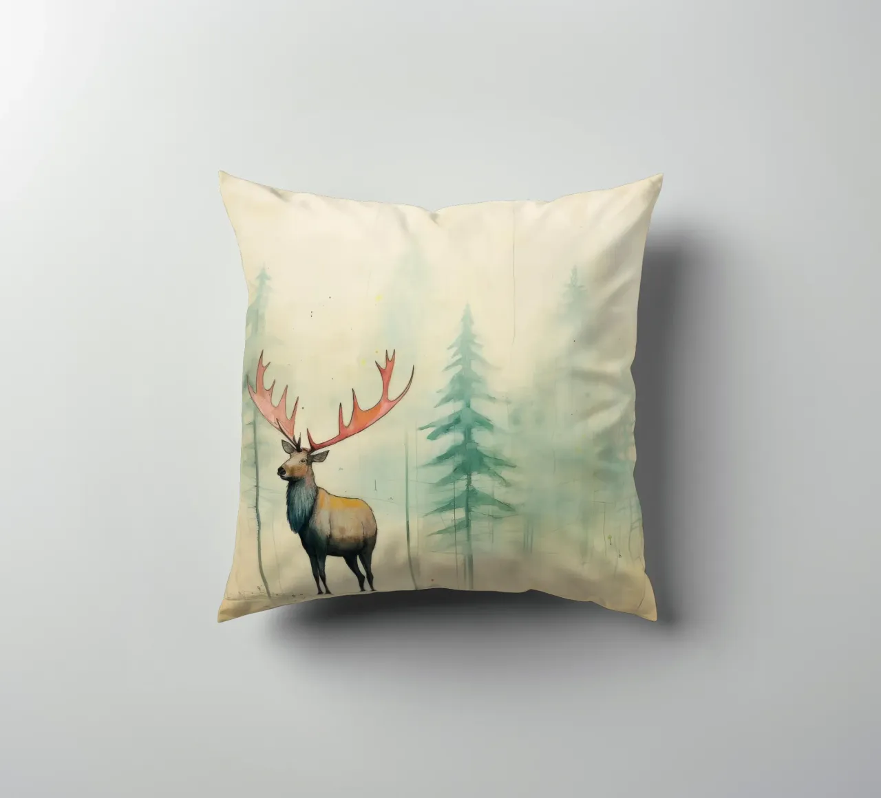 Alce Minimo 2 cuscino da Minimal Animal Art