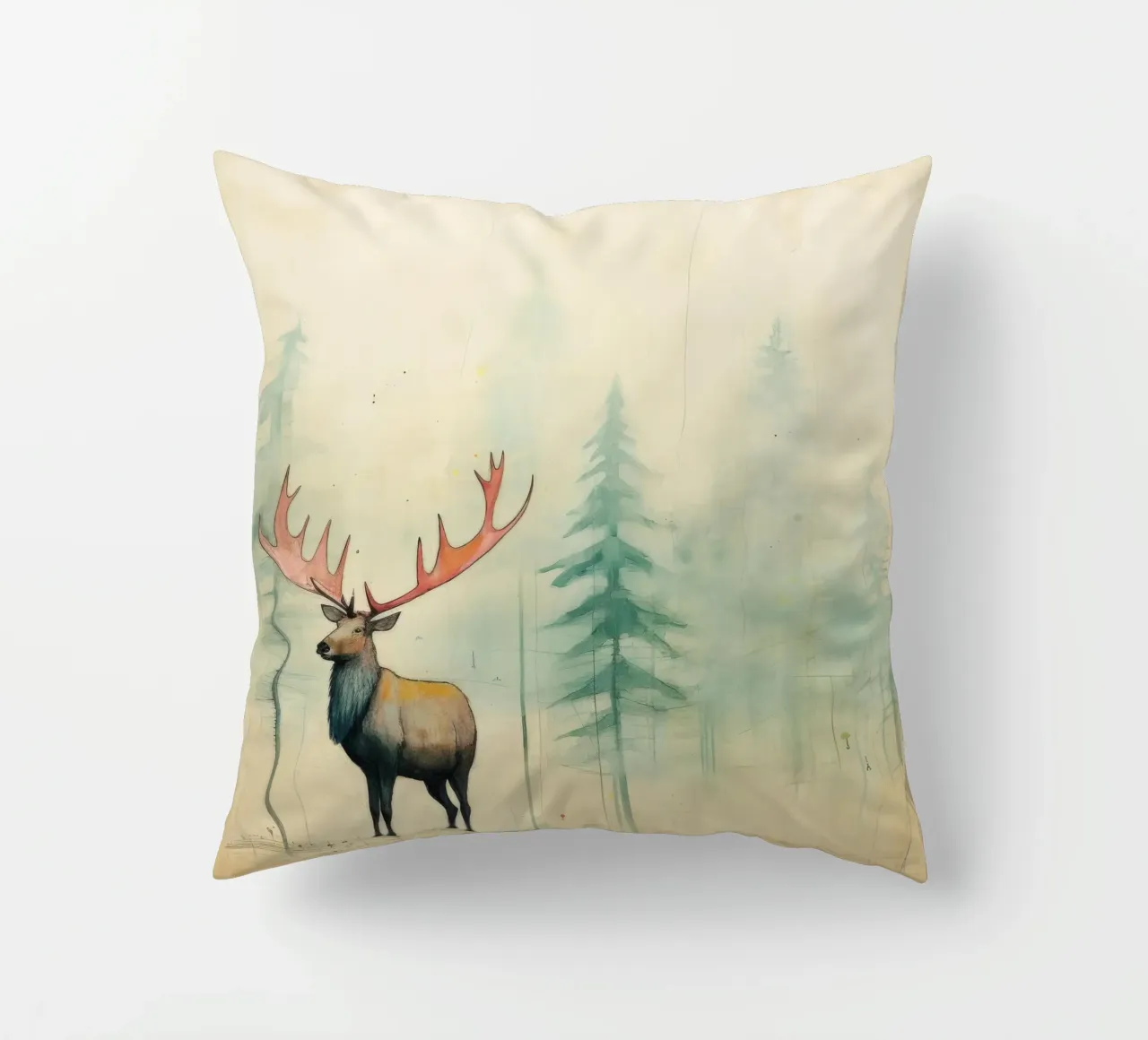 Alce Minimo 2 cuscino da Minimal Animal Art