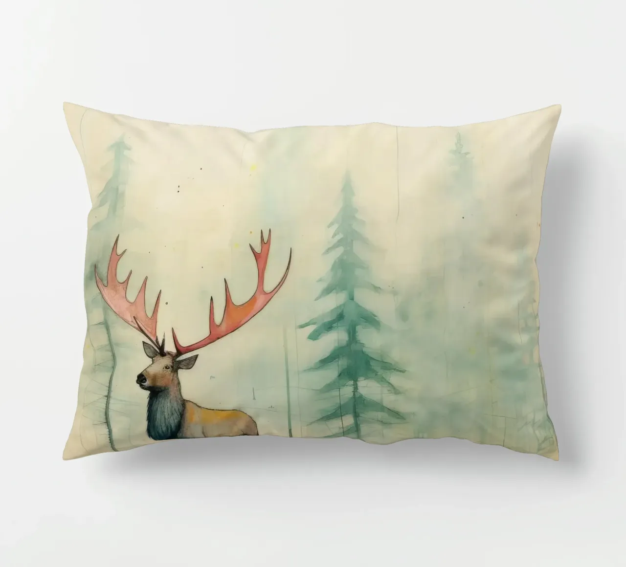 Alce Minimo 2 cuscino da Minimal Animal Art