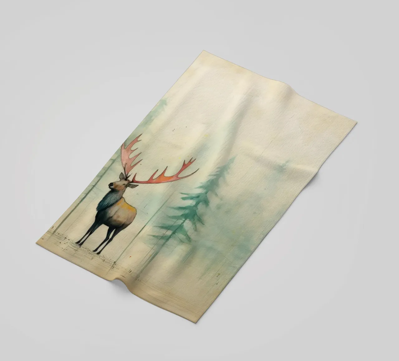 Alce Minimo 2 telo mare da Minimal Animal Art