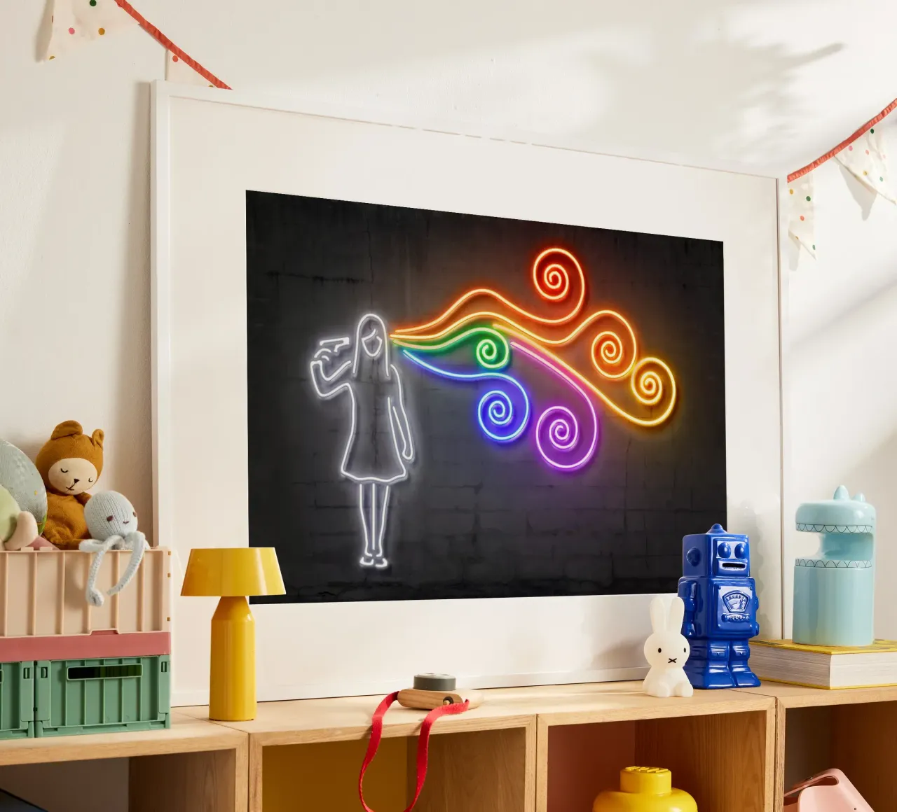 The Dark Side of the Mind poster con telaio in legno da Octavian