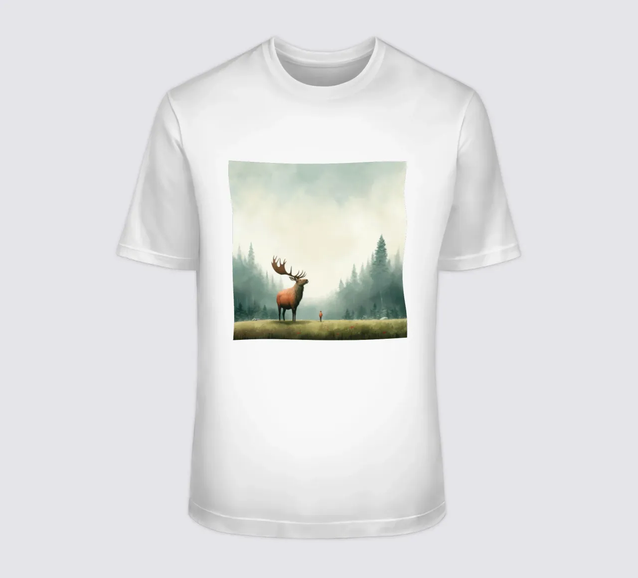 Alce Minimo 3 t-shirt da Minimal Animal Art