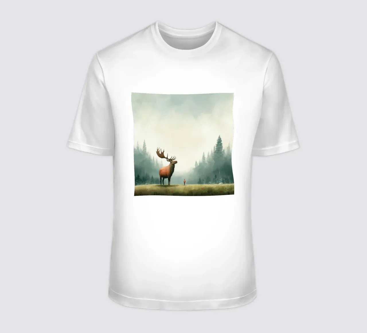Alce Minimo 3 t-shirt da Minimal Animal Art
