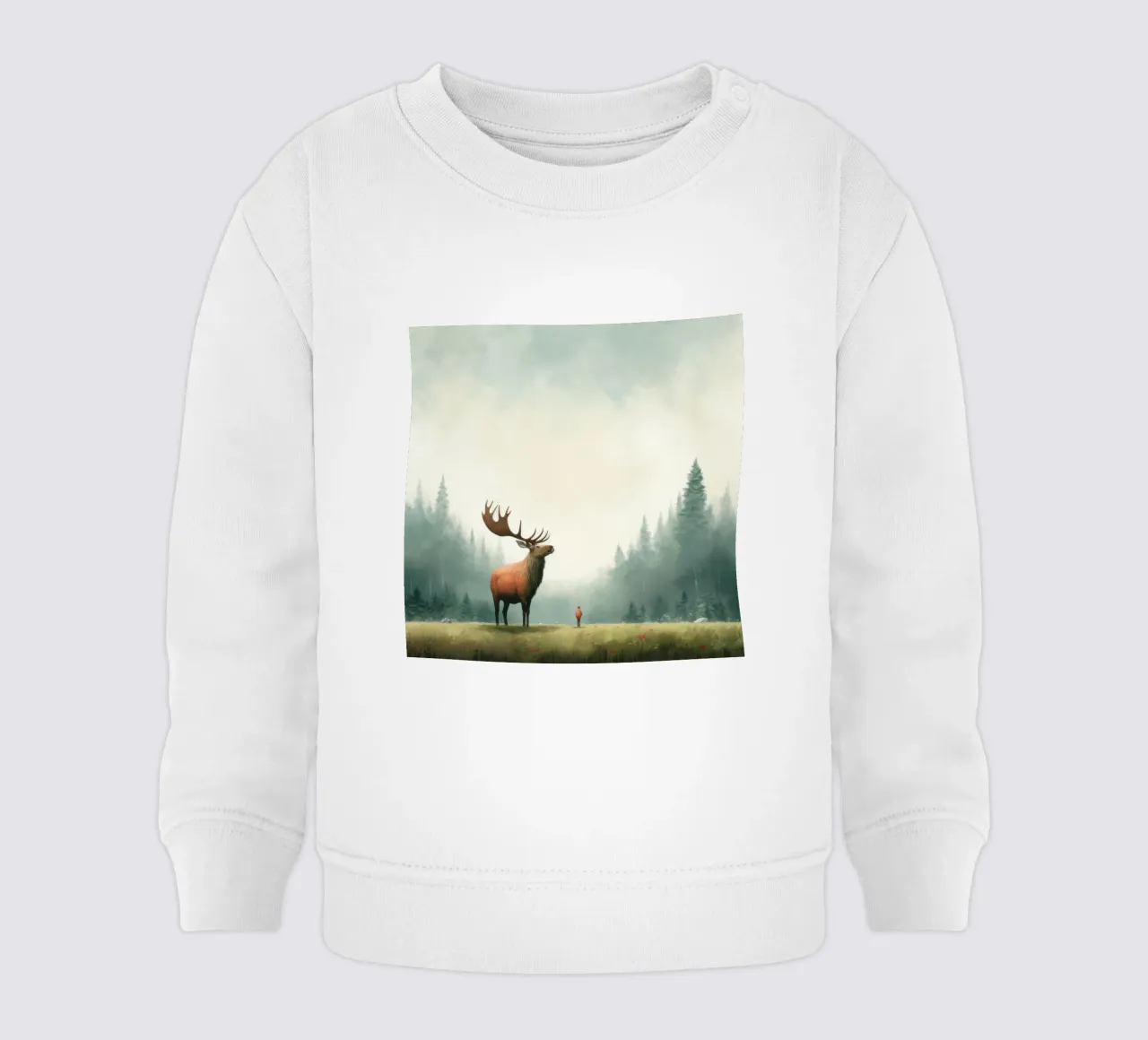 Alce Minimo 3 felpa neonato da Minimal Animal Art